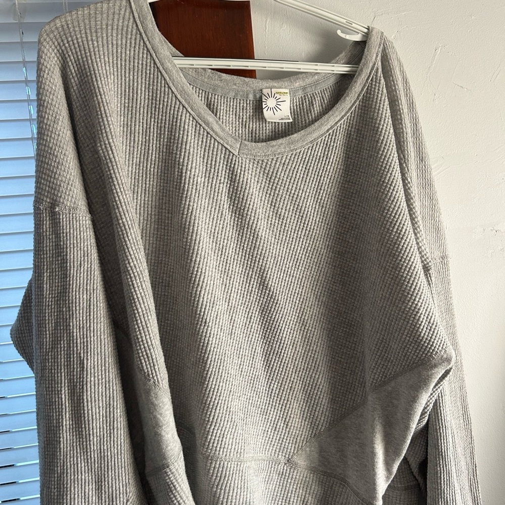 Gray Ribbed Women’s Aerie Offline Sweater